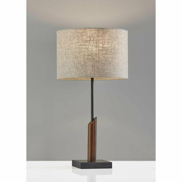 Estallar Black Wood & Metal Table Lamp, 12 x 12 x 22.5 in. ES3092309